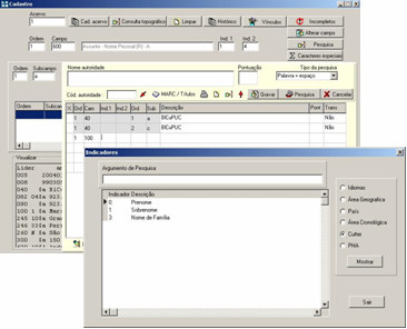 Figura: Visualizar o manual MARC Procedimentos: Posicione o cursor no espaço desejado; Teclar F12, onde será visualizado todos os campos MARC