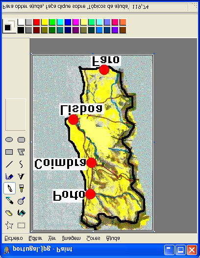 HTML 49 Ficheiro portugal.jpg Suponhamos que pretendíamos associar às cidades do Porto, Coimbra, Lisboa e Faro, textos descritivos dessas cidades, e outro texto para o resto de Portugal.