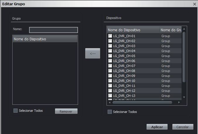 20 Funcionamento e configurações Editar o dispositivo 1. Selecione o dispositivo na lista. 2. Clique no botão [Editar]. É exibida a janela Adicionar/editar do dispositivo. 3.