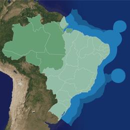 ZONA COSTEIRA 17 estados costeiros Faixa de 8600 km de extensão - manguezais -