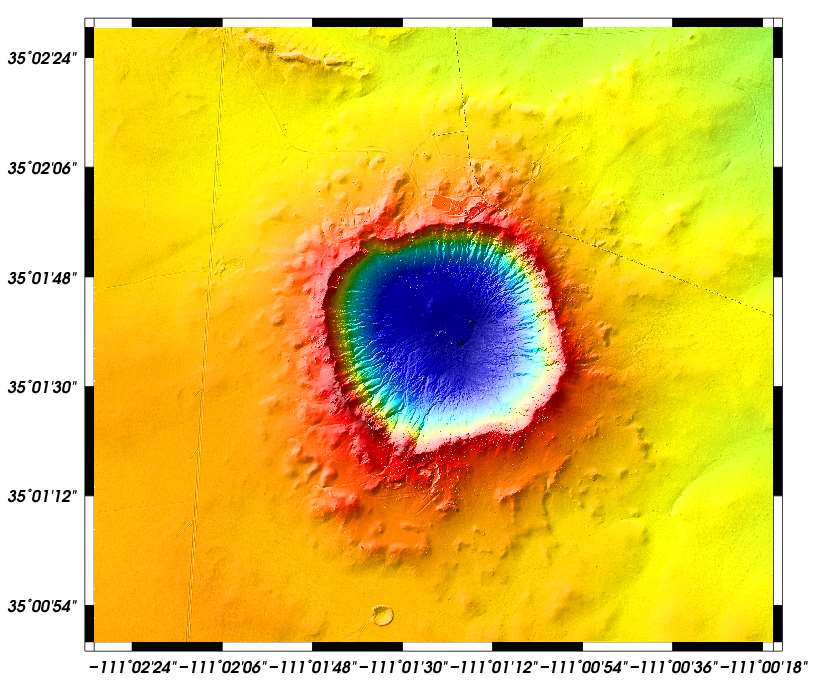 EXEMPLOS DA UTILIZAÇÃO DE MDT COMO RECURSOS EDUCATIVOS Visualização e análise de formas de relevo geradas por impactos meteoríticos