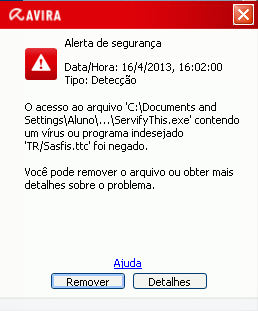 Figura 8- Programa Malicioso pronto para ser instalado Produzido pelo autor Neste passo em que o programa está pronto para ser executado, após clicarmos sobre ele revelasse a prova em que o Antivírus