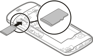 8 Introdução 3 Alinhe os contactos da bateria com o compartimento da bateria e insira-a.