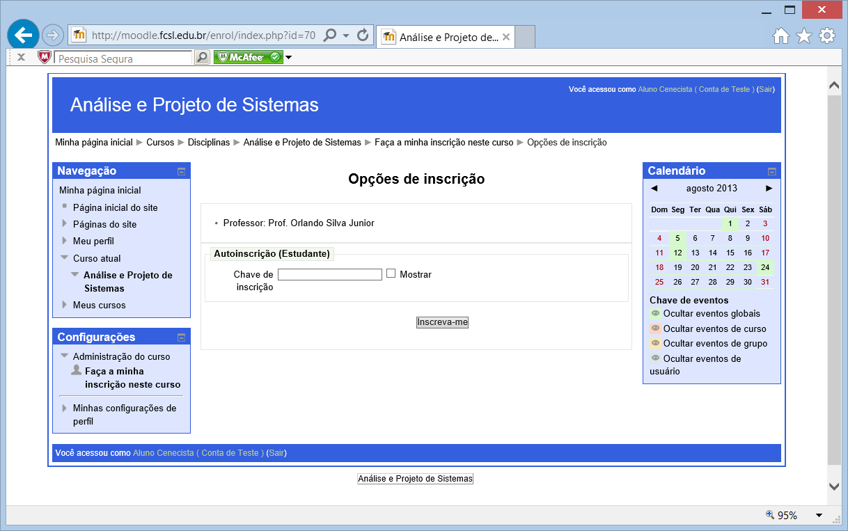 O exemplo a seguir mostra o resultado após a digitação da palavra projeto.