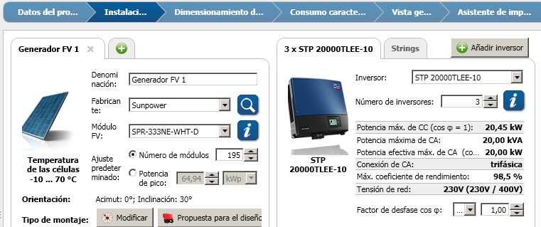 Sunny Design para Autoconsumo.