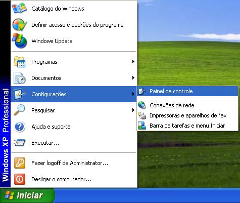 Windows XP: Clique no menu Iniciar