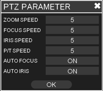 EXIBIÇÃO AO VIVO PTZ os botões + e -.