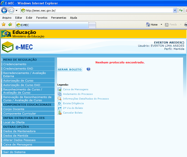 II- Iniciando o pedido: Solicitando credenciamento Iniciando o processo de credenciamento Clique aqui para