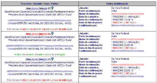 27 Juizado Especial Digital - Creta v3.0 5. O sistema mostrará a lista com os processos conforme a tela abaixo; 6.