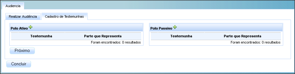 Depois de cadastrar as testemunhas clique no botão Próximo. Uma nova guia será criada. Veja a próxima imagem. 4.3.