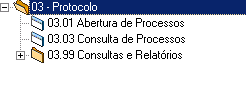 Quanto as Guias: Guia de Aplicações: esta guia exibe todos os módulos aos quais o usuário tem acesso.