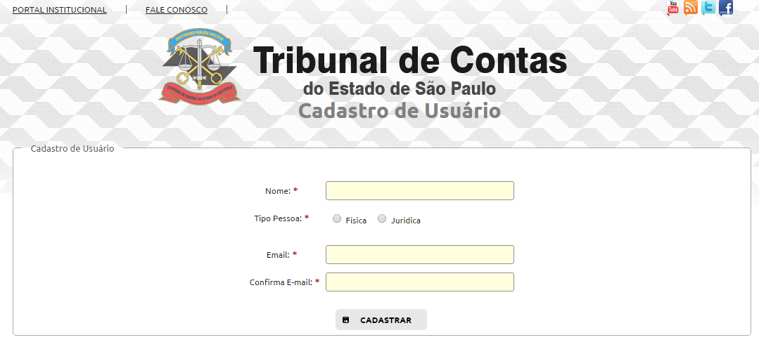 3. Utilização do Sistema Push 3.1. Login O interessado deve acessar o Portal do Tribunal de Contas do Estado de São Paulo e acessar o Sistema Push, ou utilizar o link https://www6.tce.sp.gov.