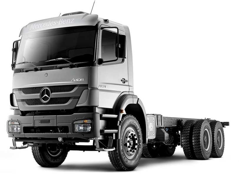 Department Daimler Trucks 23 Linha Axor Fora de Estrada Axor 2831 6X4 Basculante Motor: MB OM 926 LA, BlueTec5 de gerenciamento eletrônico Tipo: 6 cilindros verticais em linha, turbocooler Potência: