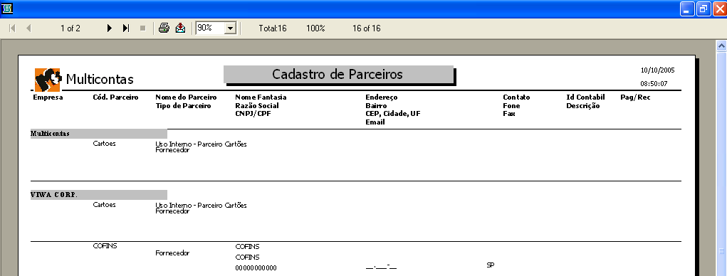 O conteúdo dos campos O resultado do processamento será o seguinte relatório: 4.1.