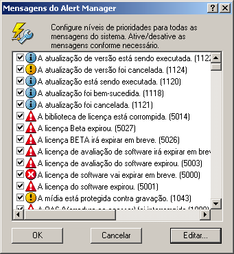 Personalizando mensagens de alerta Personalizando mensagens de alerta O componente Configuração de mensagens do Alert Manager permite que você personalize as mensagens de alerta em si.