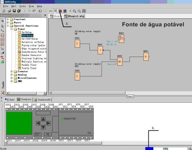 A configuração do modelo de NSR é feita na opção "Select Hardware" do menu "tools" na barra de ferramentas superior do NSRConfig. 2.