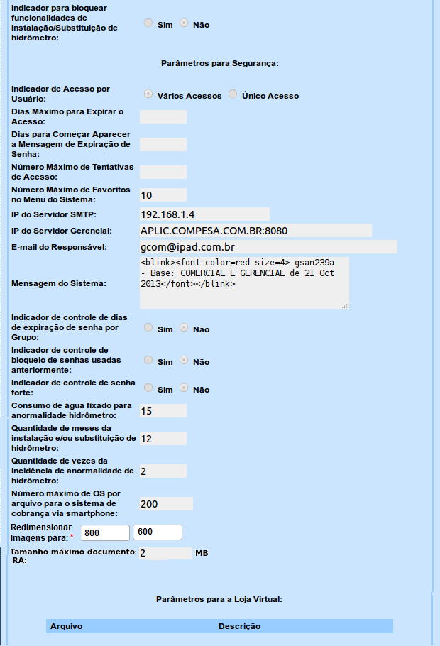 Tela 02 Restrições