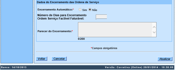 Tela 04 Consultar Comandos de Ordem de