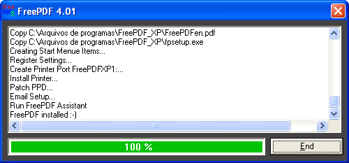 7 de 10 02/04/2011 15:38 de programas\gs\), é criada uma pasta gsx.yz\, de acordo com a versão do Ghostscript, e a pasta fonts\. Teste OK: O FreePDF 4.