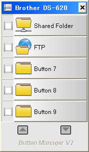 5. Para alternar entre todos os botões do Painel de Botões, clique nos botões e. 6. Para verificar a configuração de escaneamento, clique com o botão direito do mouse em qualquer um dos botões.