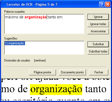 O nível de formatação para exportação é escolhido separadamente no momento da exportação.