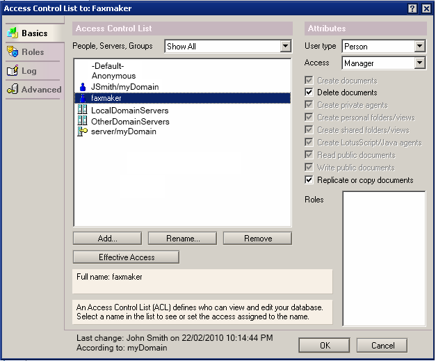 Screenshot 13: Abrir o banco de dados do GFI FaxMaker 2. Selecione o servidor e navegue até o banco de dados do GFI FaxMaker.