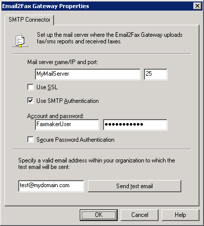 Screenshot 44: Configurar gateway Email2Fax 2.