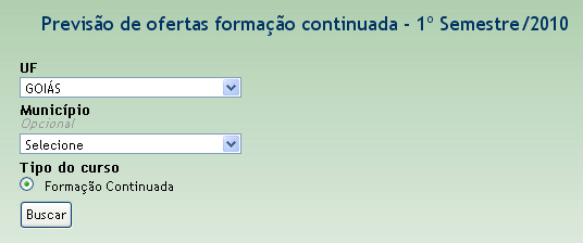 Previsão de Ofertas É Possivel consultar a disponibilidade de ofertas para os próximos períodos clicando no ícone previsão de oferta.