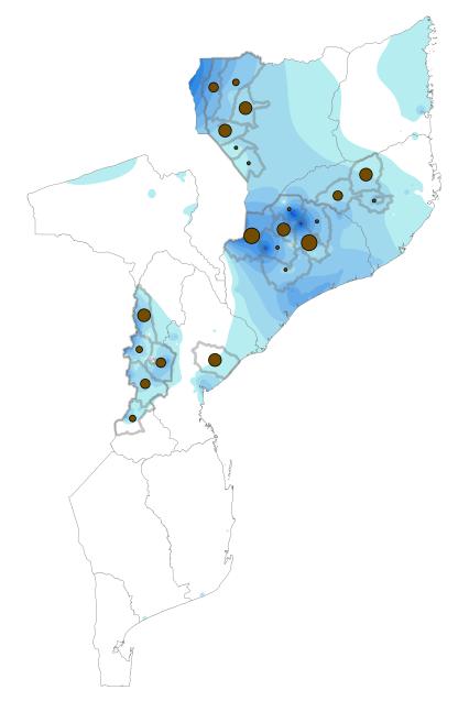 Niassa Zambézia Nampula Zambézia Niassa Zambézia Zambézia Ile Milange Namarroi Lichinga Mecuburi Muembe