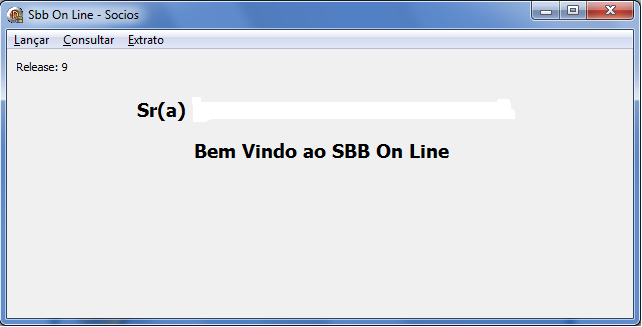 COMUNICANDO NASCIMENTO Dê um duplo clique no ícone SBB On-Line localizado na área de trabalho. Será exibida a tela abaixo.