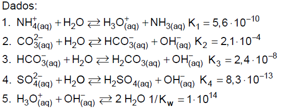 24 (UFRJ-RJ) Os ácidos carboxílicos são considerados ácidos fracos. A tabela a seguir apresenta as constantes de ionização, em valores aproximados, do ácido fórmico e do ácido acético.