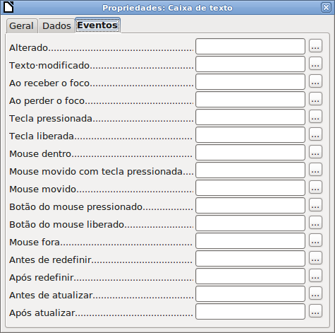 Configuração avançada de formulários Associando uma macro a um controle Você poderá configurar qualquer controle de formulário (uma caixa de texto ou um botão) para executar uma ação quando algum