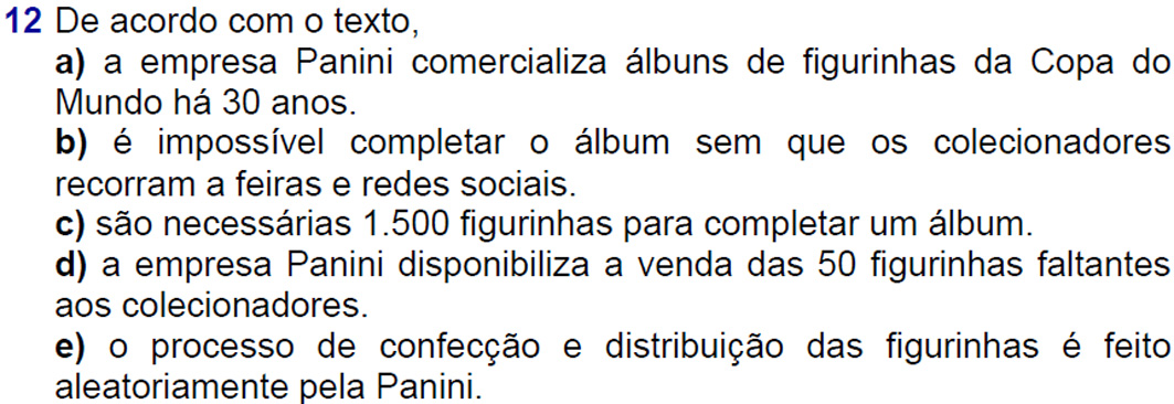 O texto descreve o mercado de figurinhas da Copa do Mundo, mostrando algumas