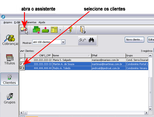 161 Boleto Pro Versão 2.5 5.1.4.14 Exportar clientes O Boleto Pro permite importar 161 e exportar os dados para arquivos de formatos diversos.