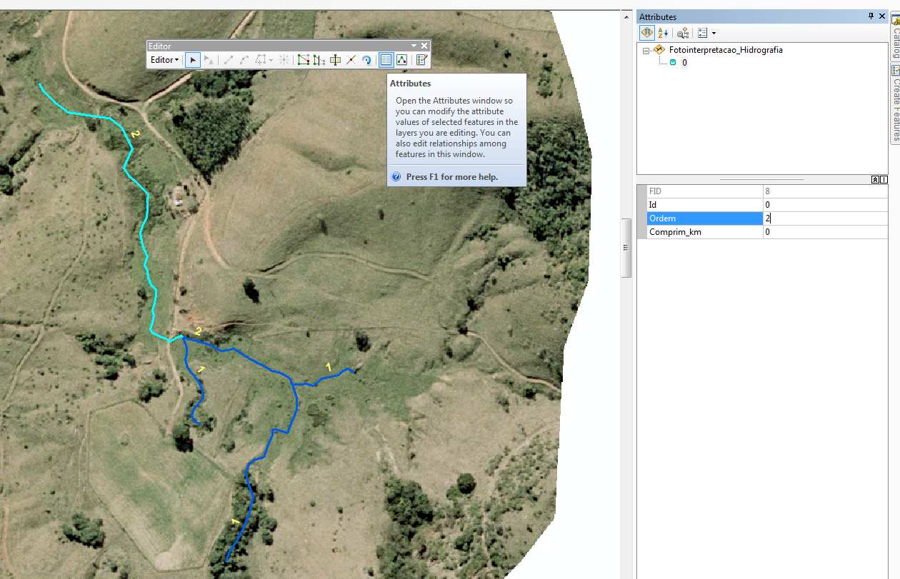 ArcGIS 10.2.2 passo a passo: fotointerpretação e edição de dados espaciais 74 LINHA 5 72 LINHA 4 LINHA 3 LINHA 2 71 73 LINHA 1 75.