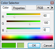 Clique no botão More Colors; 17 18 19 20. Na caixa de diálogo Color Selector, selecione a composição de cores RGB; 21. Na caixa de entrada R, digite 60; 22.