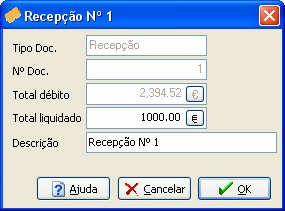 Pag. Total Transportar para a tabela Documentos Pagos, a linha de detalhe seleccionada na tabela Documentos a Pagar, efectuando o pagamento Total. Pag. Todos Transportar para a tabela Documentos Pagos, todas as linhas de detalhe da tabela Documentos a Pagar, efectuando o pagamento Total.