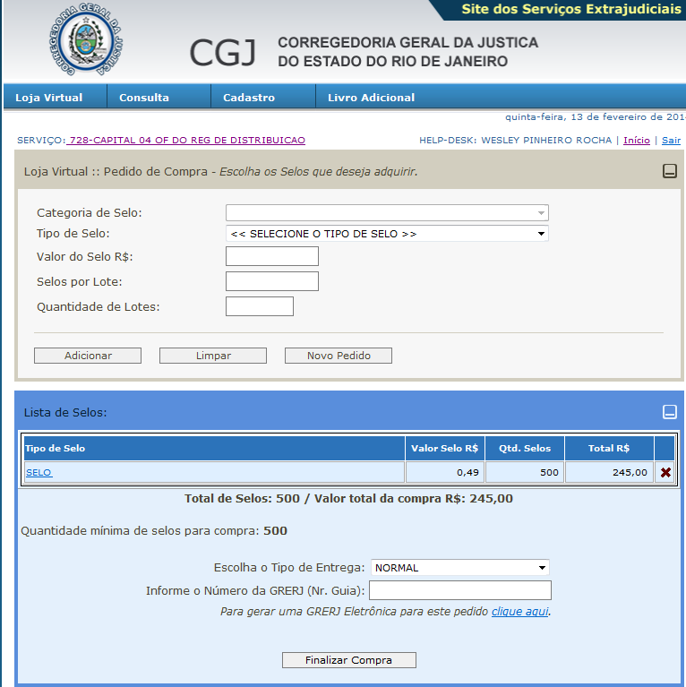 6. Como irei adquirir o meu Selo de Fiscalização Eletrônico?