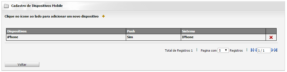 Utilize os seus dados de usuário e senha do TMS para acessar o sistema: Ao realizar o primeiro acesso no aplicativo, o dispositivo ficará registrado na ferramenta e poderá ser excluído e consultado a