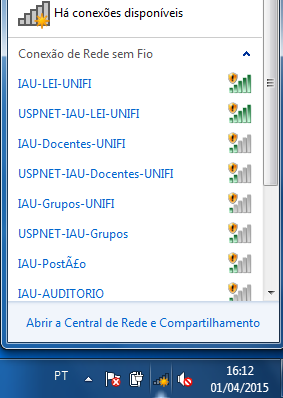 Após a realização do cadastro, para conectar qualquer equipamento (notebooks, tablets, smartphones, etc) à internet através da rede USPNET-, o usuário deve seguir os seguintes passos: a) Selecione a