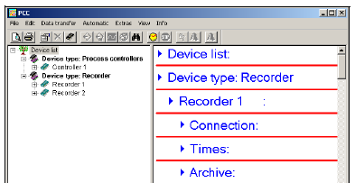 7 Programas 7.2 PCA software de comunicações (PCC) PCC é descrito em detalhes no Manual de Instruções B 70.