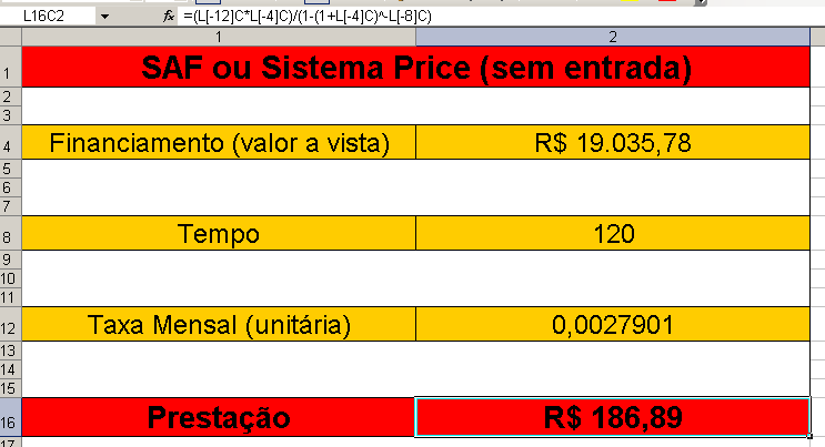 VI Colóquio de História e Tecnologia no Ensino de Matemática (VI HTEM) (para uso exclusivo do comitê organizador) De fato, na 1ª linha da tabela a seguir (Tabela 4), os juros cobrados no 1º mês