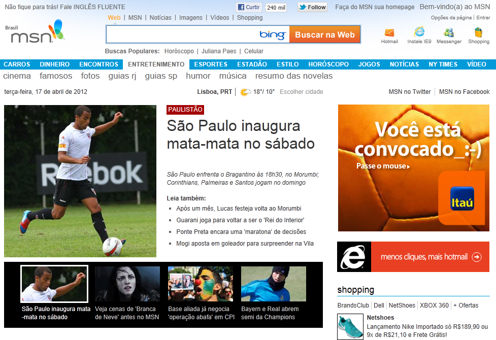 Partnership with MSN BR