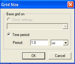 30 Figura 13 Definindo o tempo de grid. OBS: Para facilitar a visualização de eventos é interessante que o tempo total de simulação e o tamanho do grid sejam da mesma ordem de grandeza.