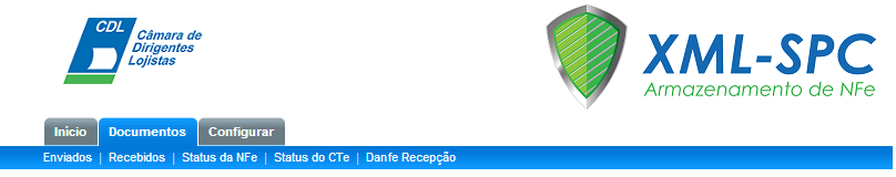 Visualização de Documentos A visualização dos documentos está divida da seguinte maneira: Enviados - Visualização dos documentos de NF-e e CT-e emitidos por sua empresa que foram enviados para o