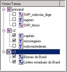 Note que podem ser criados diversos temas, provenientes de serviços WMS diferentes. Figura 12.6 Vista após a criação dos temas WMS.