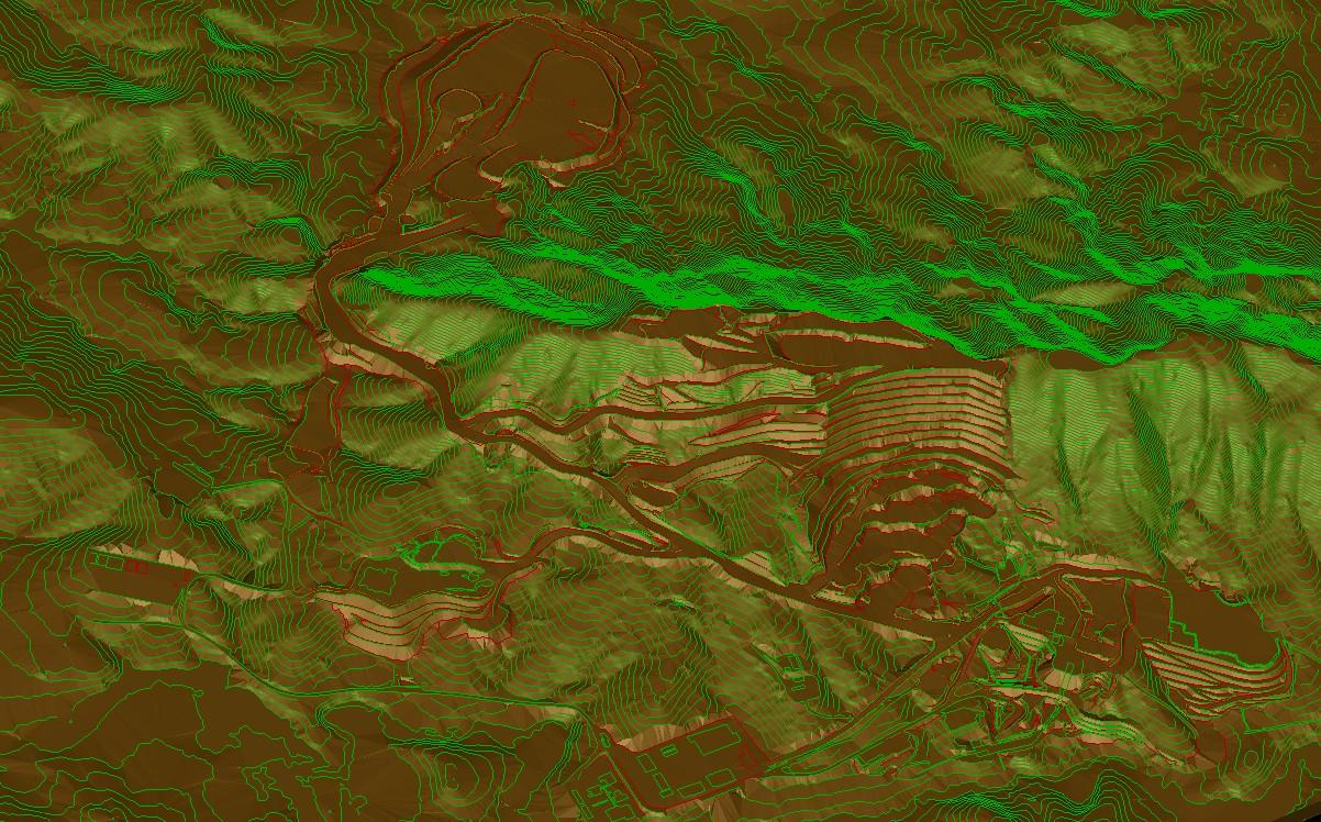 Topografia Atual Pilha de Estéril Fase 2 Acessos