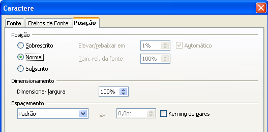 Efeitos de fonte nesta aba podemos escolher se o texto terá efeito Sublinhado ou Tachado, a Cor e o Relevo.