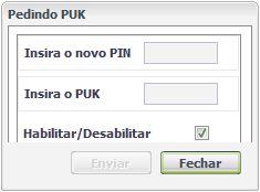 Atenção: se o código PIN for digitado incorretamente 3 vezes o SIM Card será bloqueado e será solicitado o código PUK.