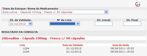 31 Estoque Saida para Paciente internado/consultar/ Alterar Objetivo: Consultar ou alterar um lançamento de Saida para paciente interanado.